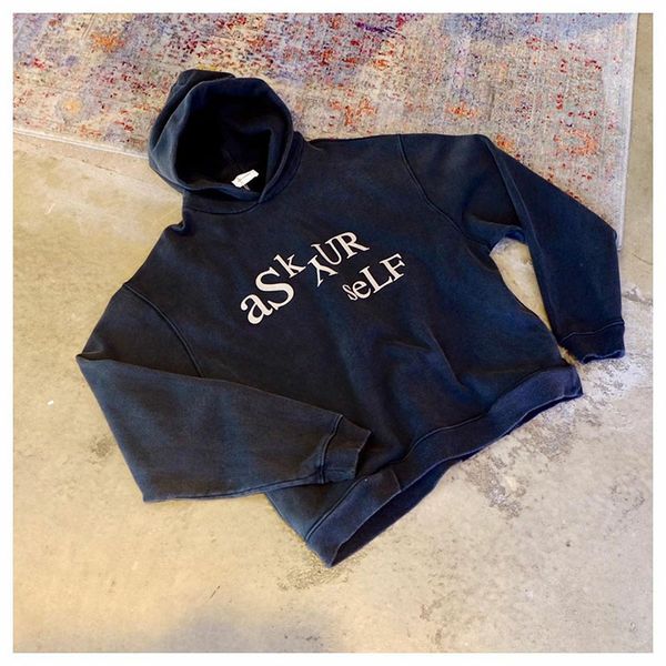

3d foam askyurself hoodie men women high-quality vintage askyurself pullover hoody harajuku xxxtentacion, Black