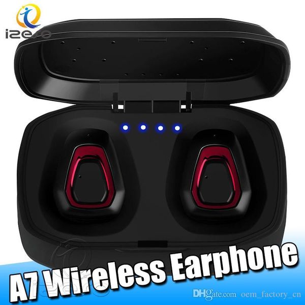 

bluetooth 5.0 true stereo wireless earphone a7 handshifi mini tws earbuds sport business portable headphone with retail packaging pdoji