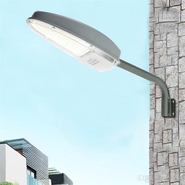 

30w light sensor 2400lm 144 led street light garden road light outdoor waterproof wall security lamp ac85-265v with mounting arm