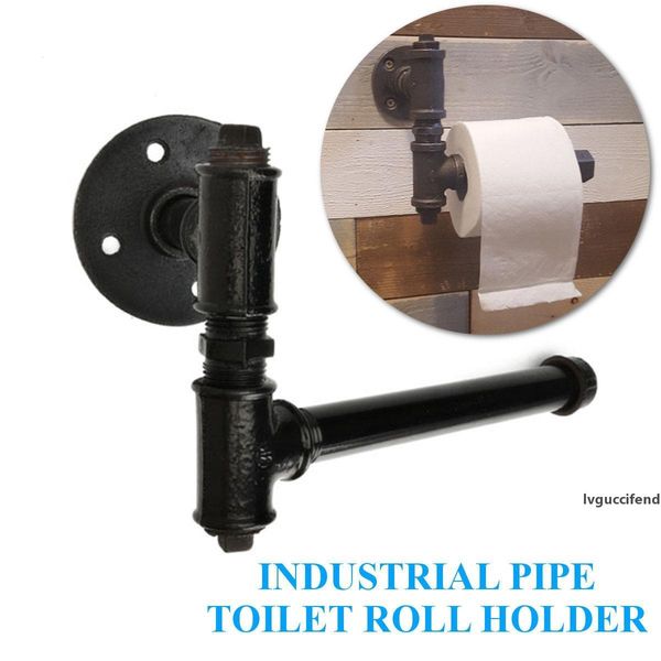 

single pipe wall mounted toilet roll paper holder shelf rack roller bathroom kitchen toilet tissue roll hanger black t200425