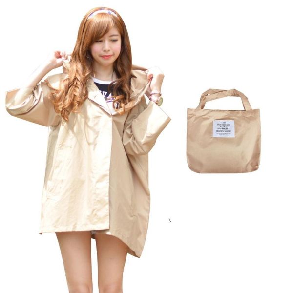 

rain jackets woman raincoat windbreaker long coat women ladies impermeable polyester girls hooded rain kaban bayan cover 60yy123, Red;brown