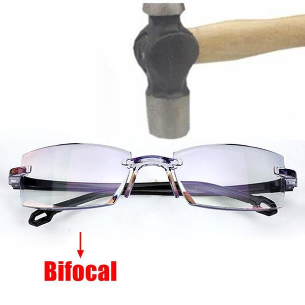 

blue-proof reading glasses for men and dual-light smart zoom reading glasses for the elderly, White;black