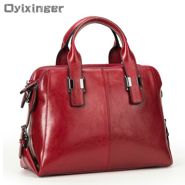 

genuine leather women totes luxury handbags double zipper design ladies shoulder bags designer real cowhide handbag sac a main
