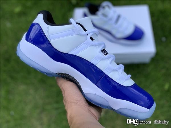 

2020 air authentic 11 low wmns concord basketball shoes 11s men women white black retro athletic sneakers with box av2187-160