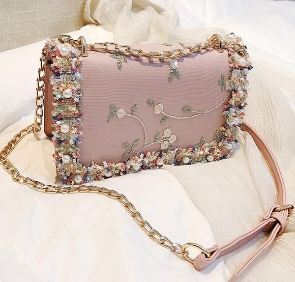 

горячие дизайнер сумка женский 2020 новая мода wild вышитые crossbody цепи сумки на ремне