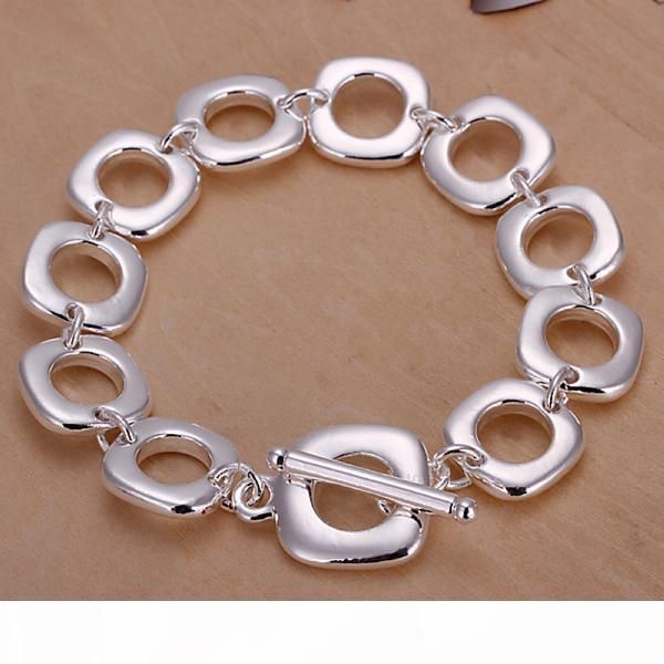 

r full quartet eight grid prayer beads sterling silver bracelet 8 pieces mixed style gtb23 new arrival women 's gemstone 925 silv, Black