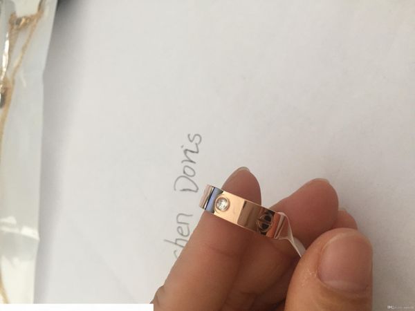

pop high uspecial uspecial titanium steel silver rose gold love ring gold ring for lovers couple ring with original bag