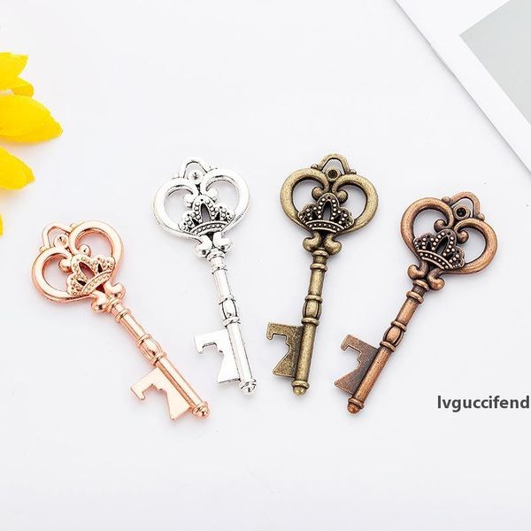 

4 colors vintage crown opener creative europe and america key shaped beer bottle opener party supplies advertising promotion gifts