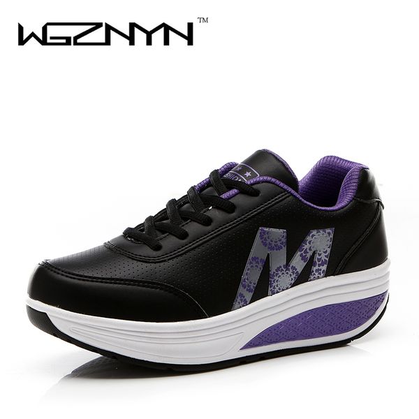 

wgznyn 2020 spring women shoes platform shoes pu leather casual flats tassels creepers laidis zapatos mujer, Black