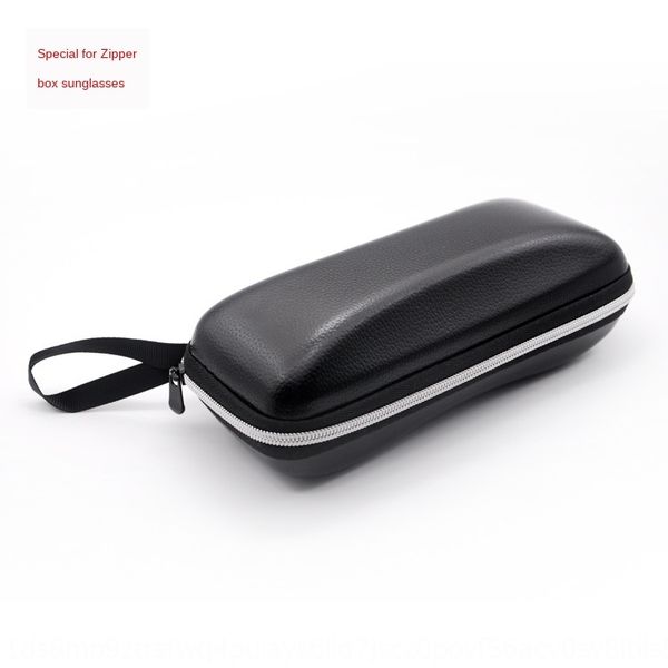 

zipper sun case case leather high-end sun glasses box color glasses box, Blue