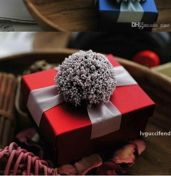 

pretty wedding party favors gifts boxes with ribbon flower candy chocolate boxes paper boxes baby shower giftbox 3 colors