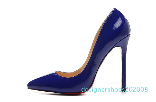 

2019 fashion luxury designer women shoes red bottom high heels 8cm 10cm 12cm nude blacker red leather pointed toes pumps dress shoes d08, Black