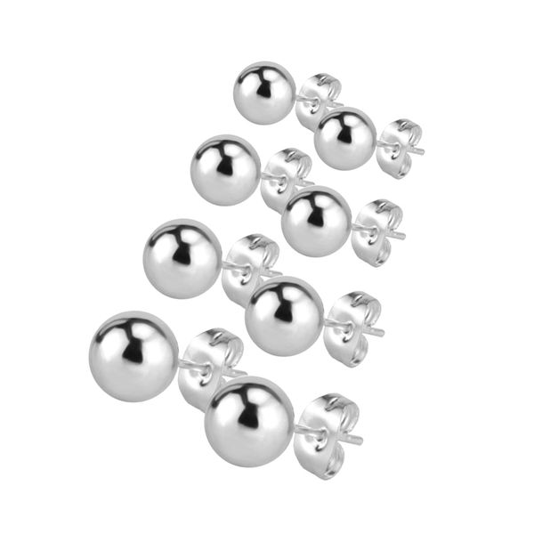 

4 pairs jewelry stainless steel mens womens stud earrings ear plugs, Golden