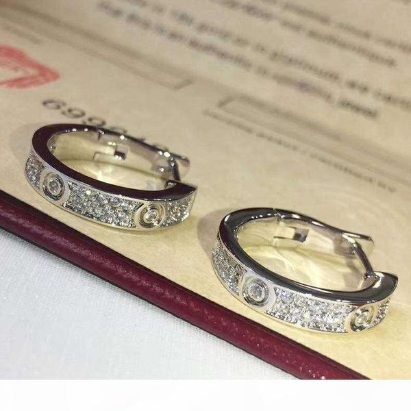 

rose golden diamond earring womans lover stud classic design womans wedding party couple earrings love endless