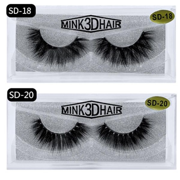

False Eyelashes Long dramatic 3d mink 25mm eyelashes Natural simulation lashes suitcase Manual Soft Natural SD series Sharpening lashes box