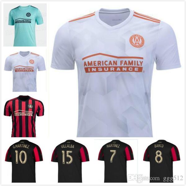

thai quality 19 20 atlanta united soccer jersey 2019 2020 garza jones villalba mccann martinez almiron fc atlanta football shirt, Black;yellow