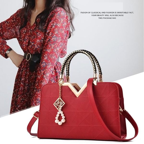 

2020 women bag handbag casual tote fashion women messenger bags shoulder handle purse leather bag