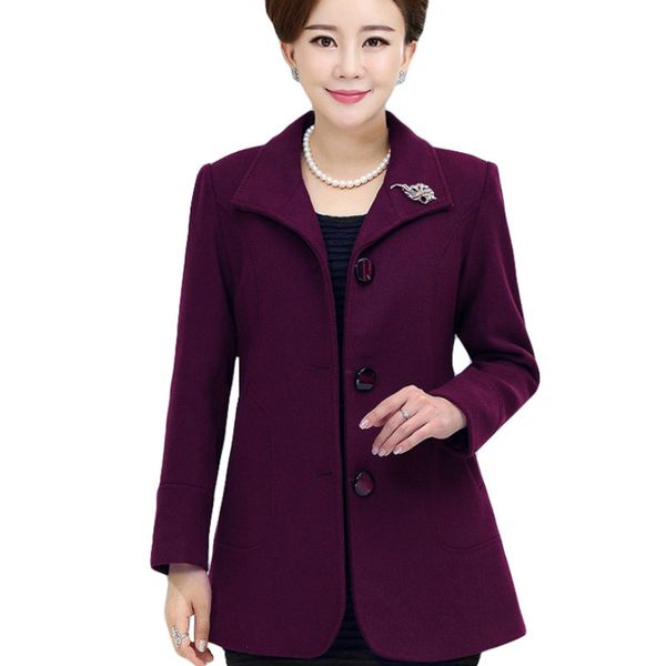 

2020 plus size jackets elegant 4xl 5xl women wool coat female warm outwear pr111, Black