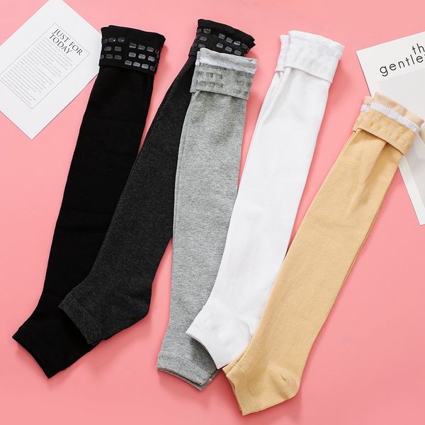 

sports socks 2021 women's high long compression stockings yoga cycling sport sock silicone good grip non-slip over knee, Black
