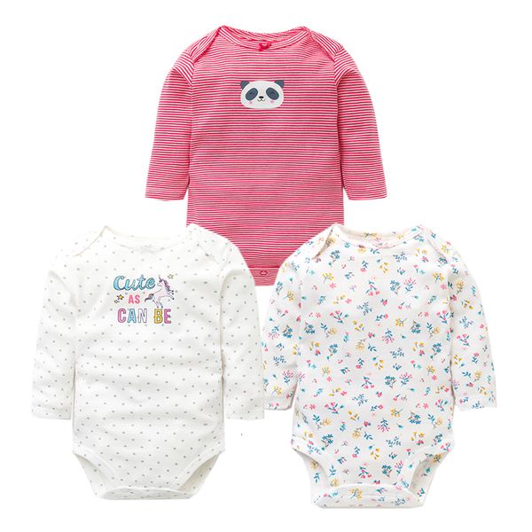 

3pcs/lot baby bodysuits autumn baby girl boy clothes 100% cotton long sleeve underwear infant baby jumpsuit 0-24m, Blue
