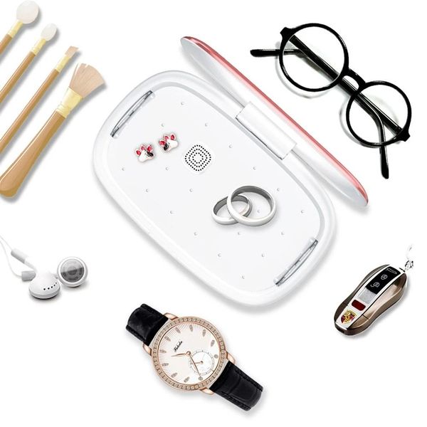 

new multifunctional uv disinfection box + mobile phone wireless charger + aromatherapy machine glasses jewelry sterilizer