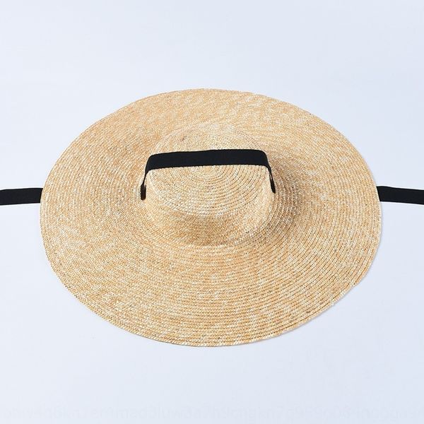 

super straw large straw hepburn fashion flat sun female summer vacation beach hat sun hat, Blue;gray