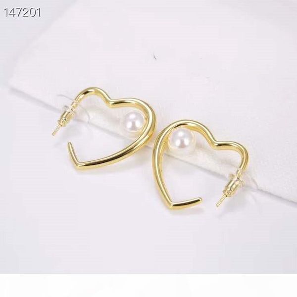 

t style pearl stud luxury custom plated pearl stud fashion, Golden
