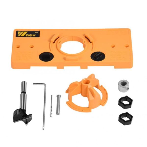 

35mm concealed hinge jig boring hole drill guide locator cutter bit set