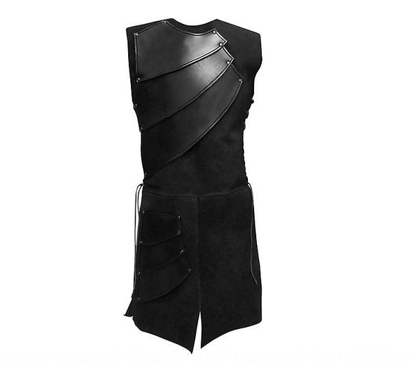 

qjzl0 sleeveless side strap round neck stitching men's clothingmedieval costume stage zt-t0101 sleeveless side strap round neck stitchi, Black;white