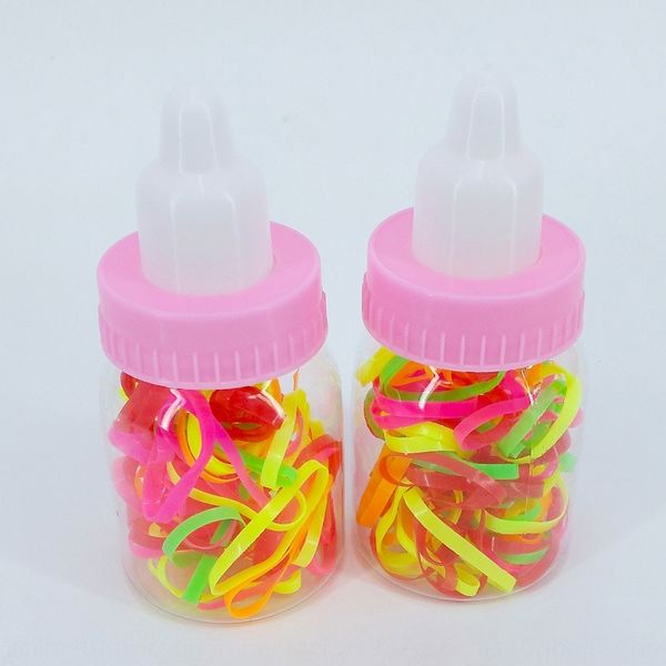 

strong stretch high elastic colorful children's disposable small bag hair children's accessories rubber hair band rubber band, Slivery;white