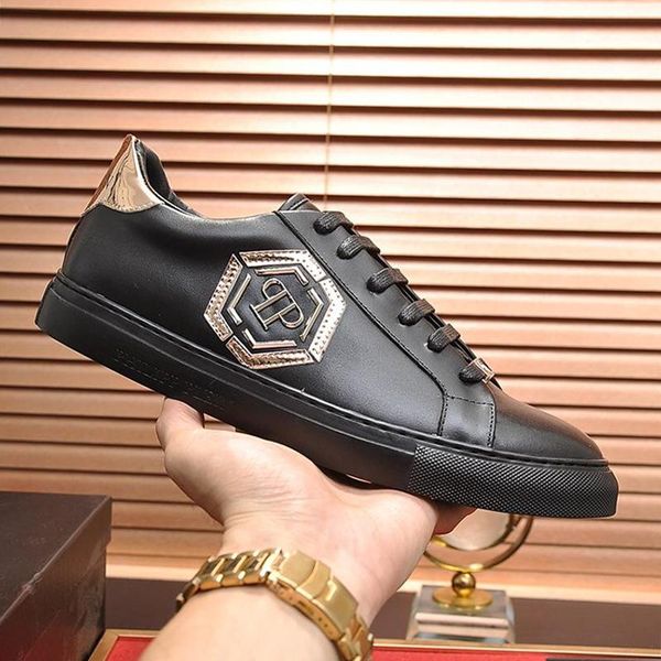 

luxury mens shoes sneakers casual fashion lo -sneakers hexagon luxury herrenschuhe mens shoes fashion with box zapatos de hombre sale, Black
