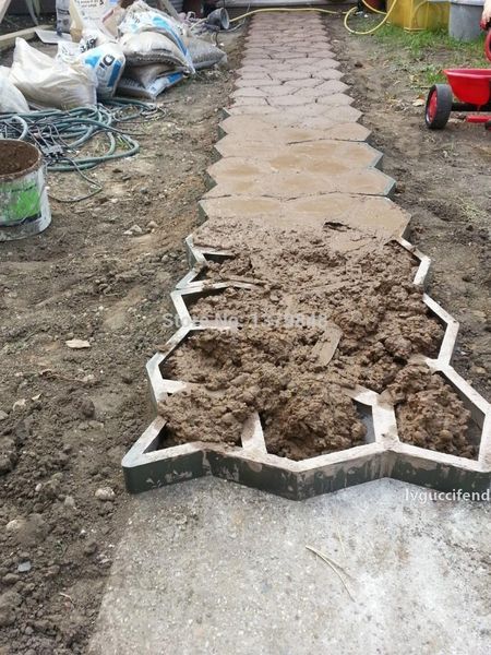 

diy stone pavement mold for making pathways for your garden concrete garden molds