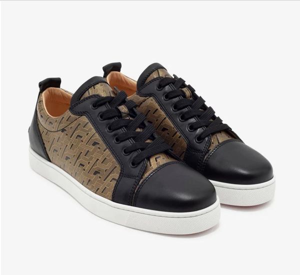 

новый младший шипастое red bottom мужские, женские кроссовки flats юниор черное золото лакированная кожа кроссовки luxury skate спорт нет шп, Black