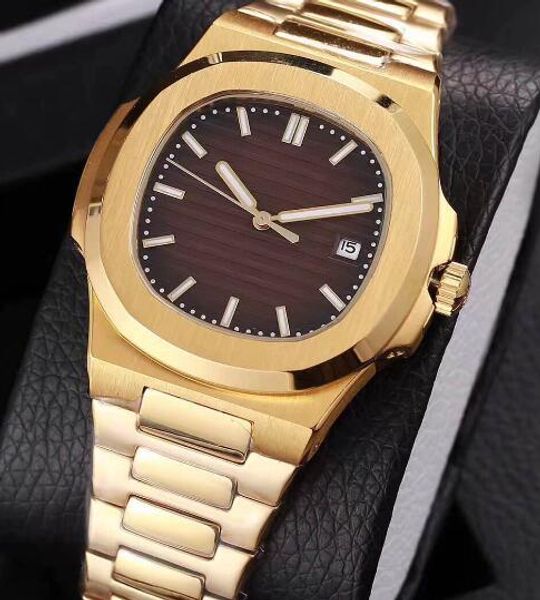 

luxury watches aaa quality men watches automatic stainless mens mechanical relojs men's wristwatches new designer fashion wristwatch, Slivery;brown