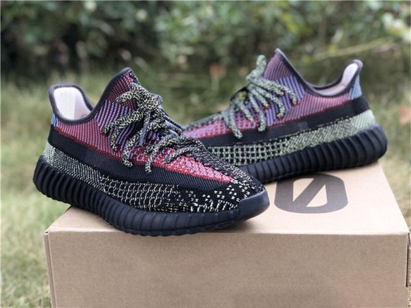 

2020 release authentic sply v2 yecheil reflective non -reflective yeezreel fw5191 fw5190 kanye west casual shoes size 36 -48, Black
