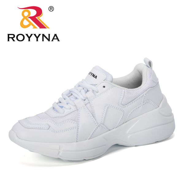 

royyna 2020 новый стиль кроссовки платформы женщин повседневная обувь женщины мода обувь femme открытый microfiber отдых обувь женская, Black
