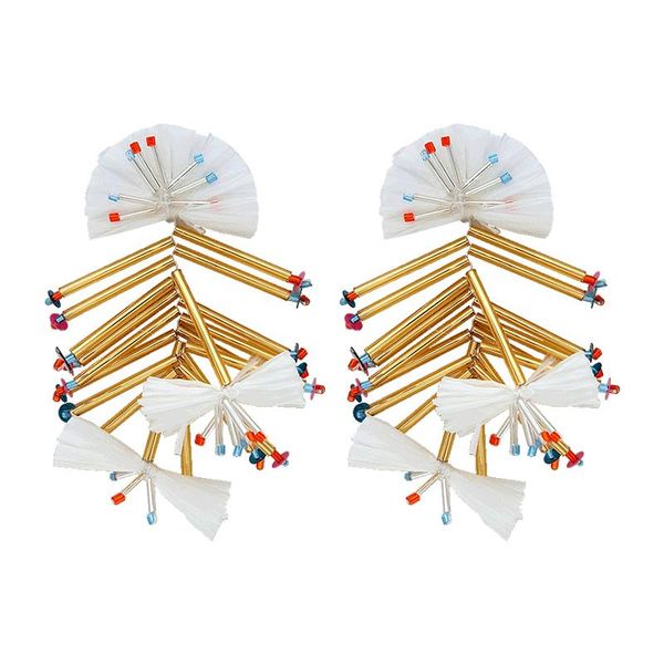 

fashion long tassel niche simple personality new temperament earrings female j190702, Golden;silver