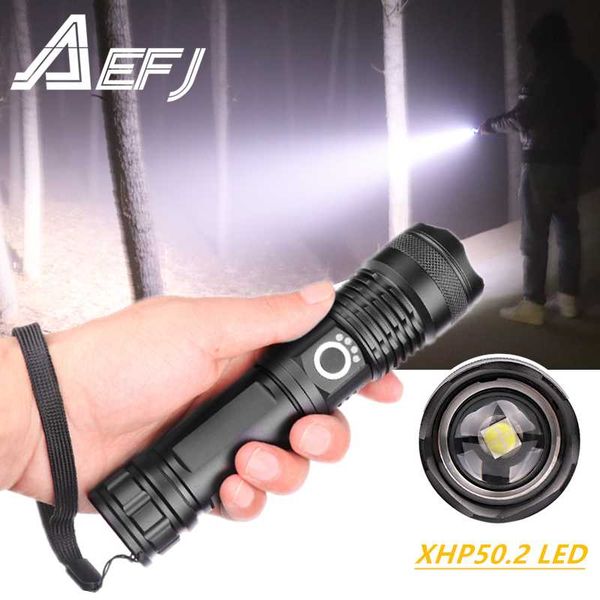 

dropshipping powerful led xhp50.2 most 5 modes usb zoom led torch xhp50 18650 or 26650 battery camping, outdoor