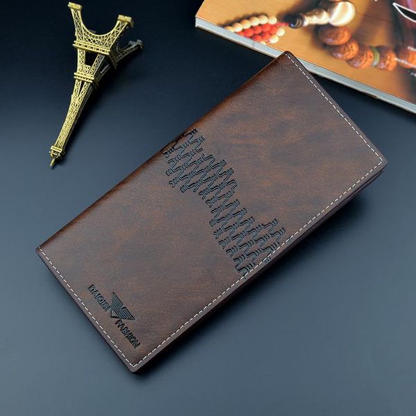 

multi-card large-capacity wallet wallet male growth model three fold vertical section fashion casual opening soft wallet 1628-3