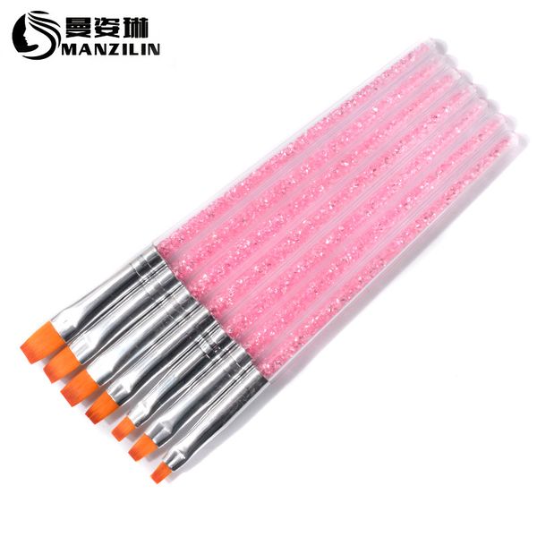 

new style mei jia bi 7-pack pink diamond pen fluoresent marker broad brush comprising a row of penshaped brushes ptherapy ge
