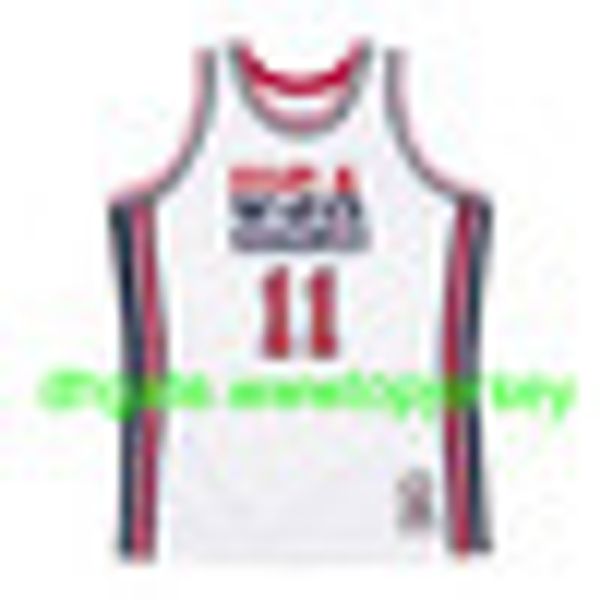

дешевых сша баскетбол карл мэлоун mitchell ness white 1992 dream team лучших баскетбольные трикотажных изделий джерси отсылки vest прошитых, Gray