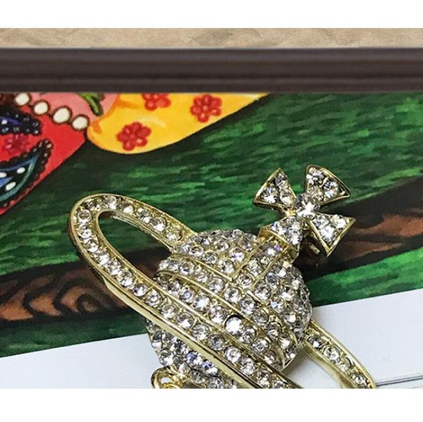 

satellite pin rhinestone pendant pearl brooch alloy european and american fashion clothing love gift jewelry accessories wholesale, Gray