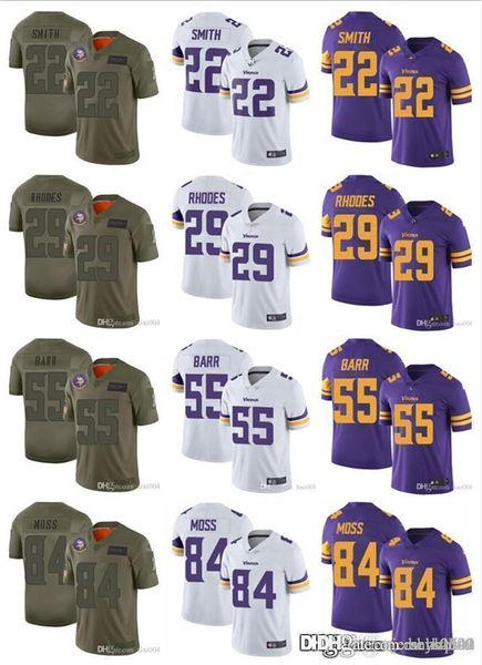 

men minnesota vikings youth 84 randy moss 99 danielle hunter 29 xavier rhodes 22 harrison smith 19 adam thielen football jerseys, Black;red