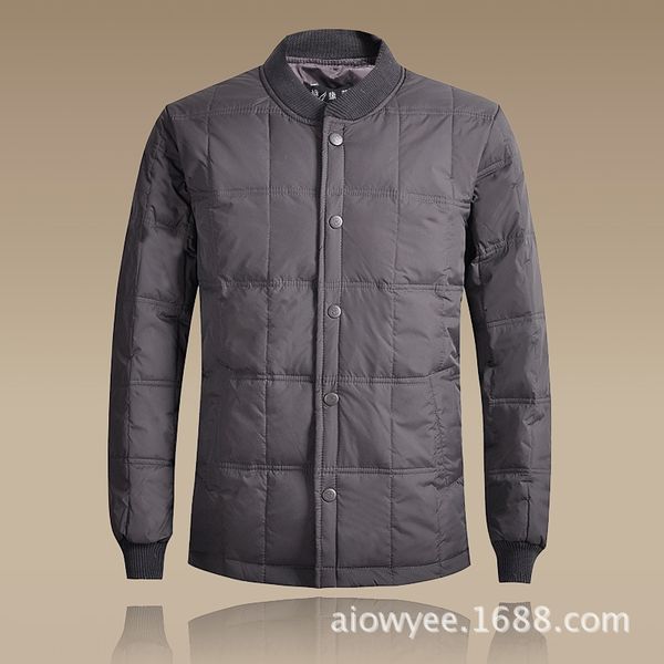 

winter clothes new warm jacket middle-aged and elderly down jacket short men's thickened warm clothes extra large down liner straight, Black