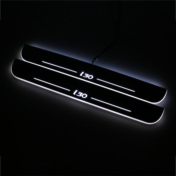

for i30 2013-2020 2020 2020 waterproof acrylic moving led welcome pedal car scuff plate pedal door sill pathway light