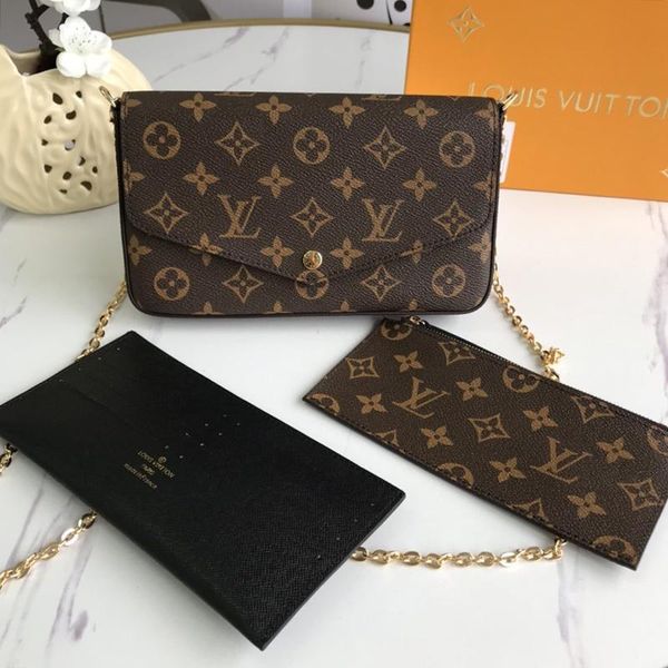 

retro type womens leather chain crossbody bag card holder wallet purses envelope handbag luxury designer lady shoulder bags