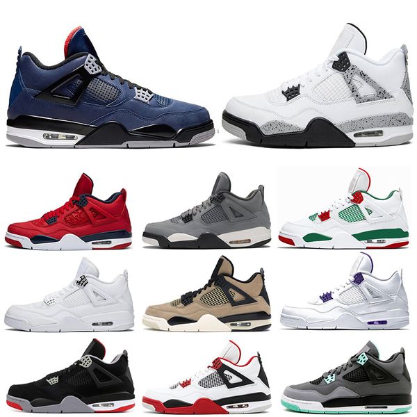 

2020 новые jumpman4 jumpman обувь мужчины высоко ценят баскетбол обувь металлический фиолетовый красный зеленый разводили ovo splatter