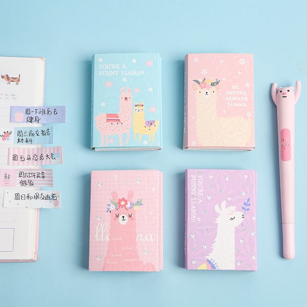 

colorful cute alpaca memo pad sticky notes memo notebook stationery school supplies