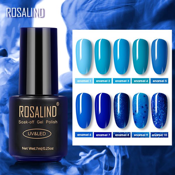 

rosalind enamel blue color series gel nail polish nail art semi permanent hybrid varnishes primer for manicure base top, Red;pink
