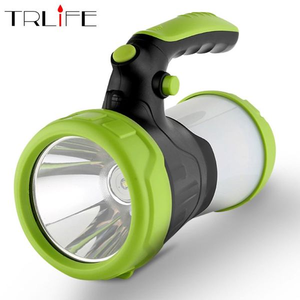 

6000mah usb rechargeable led camping portable spotlight lantern power bank searchlight outdoor light torch fishing